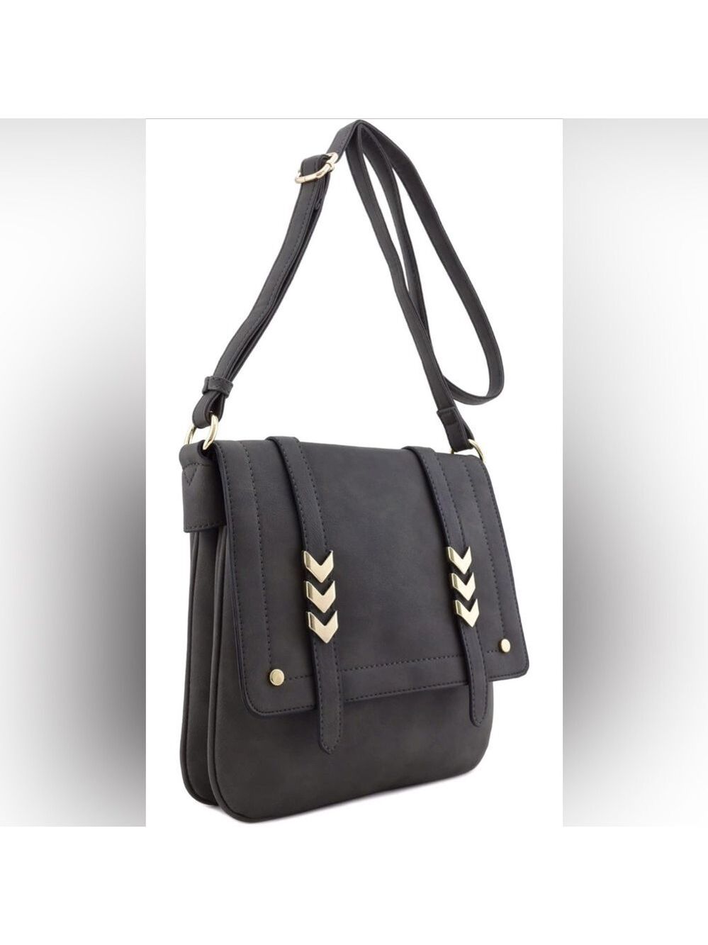 ALYSSA Double Compartment Large Flapover Crossbody Bag GUC